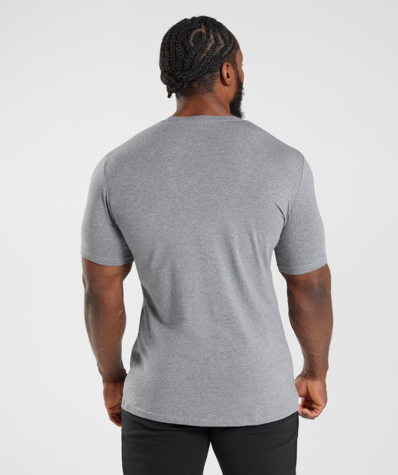 Men's Gymshark Essential T-Shirts Grey | CA 5ND6A7